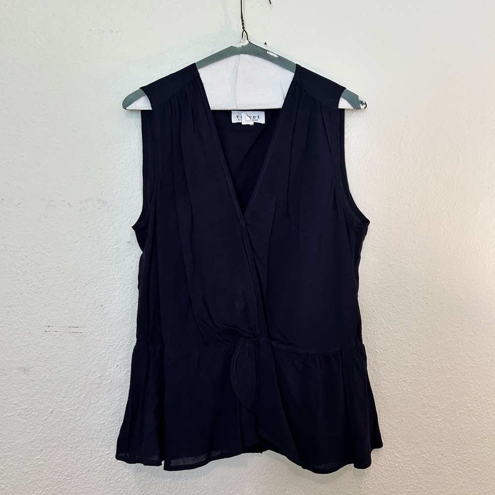 Elegant Navy Sleeveless Top